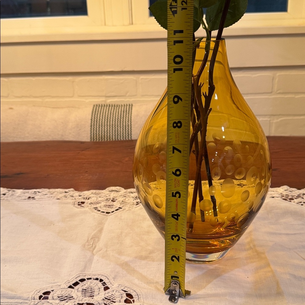 Vintage Krosno Poland Morocco vase w/distinctive air bubble or bullseye pattern - Picture 7 of 10